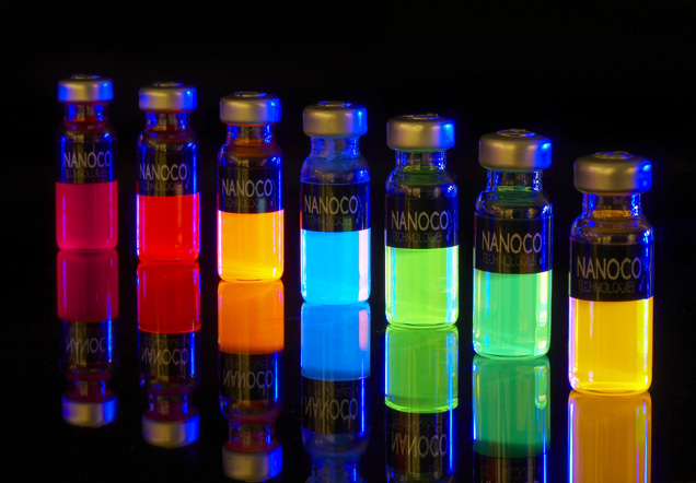 Quantum dots are nanoparticles with bright, tuneable fluorescence